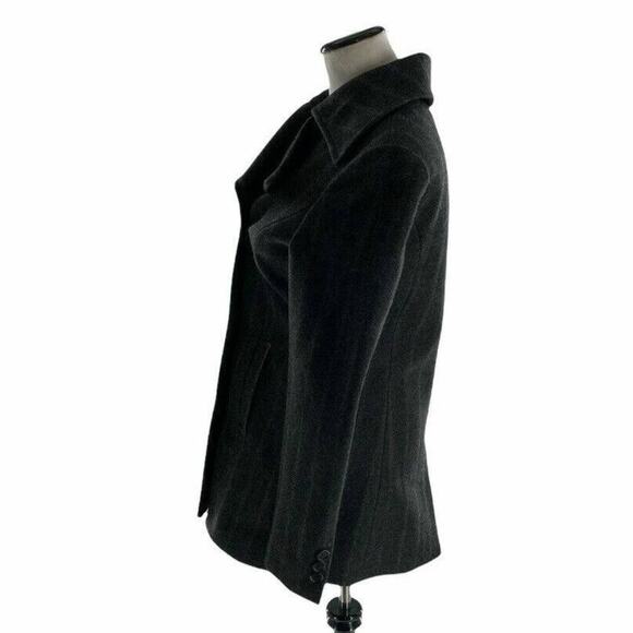 Tiger of Sweden Justina Womens Double Breasted Charcoal Gray Coat Jacket Size 38 - Picture 2 of 7